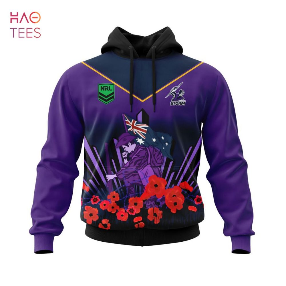 Nrl Melbourne Storm, Specialized 2022 Anzac Jersey Concepts 3D Hoodie