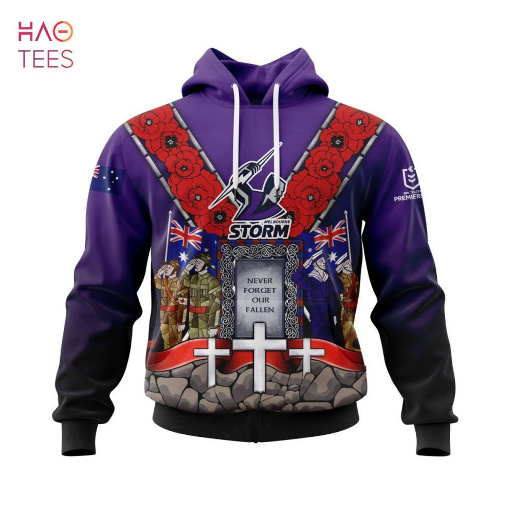 Nrl Melbourne Storm, Specialized Anzac Jersey Concepts 3D Hoodie