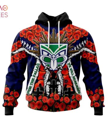 Nrl New Zealand Warriors, Specialized 2022 Anzac Jersey Concepts 3D Hoodie Limited Edition