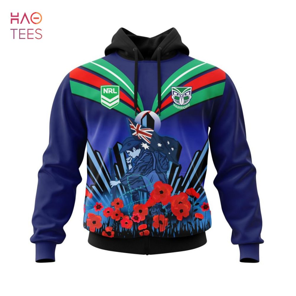 Nrl New Zealand Warriors, Specialized 2022 Anzac Jersey Concepts 3D Hoodie