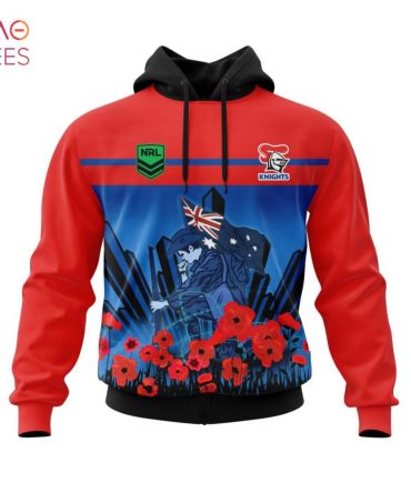 Nrl Newcastle Knights, Specialized 2022 Anzac Jersey Concepts 3D Hoodie