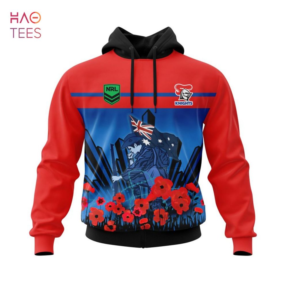 Nrl Newcastle Knights, Specialized 2022 Anzac Jersey Concepts 3D Hoodie