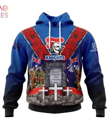 Nrl Newcastle Knights, Specialized Anzac Jersey Concepts 3D Hoodie