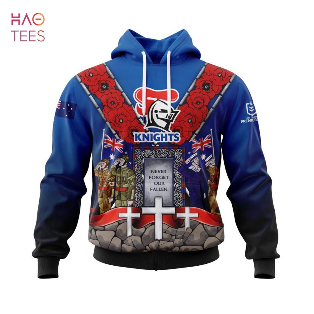 Nrl Newcastle Knights, Specialized Anzac Jersey Concepts 3D Hoodie