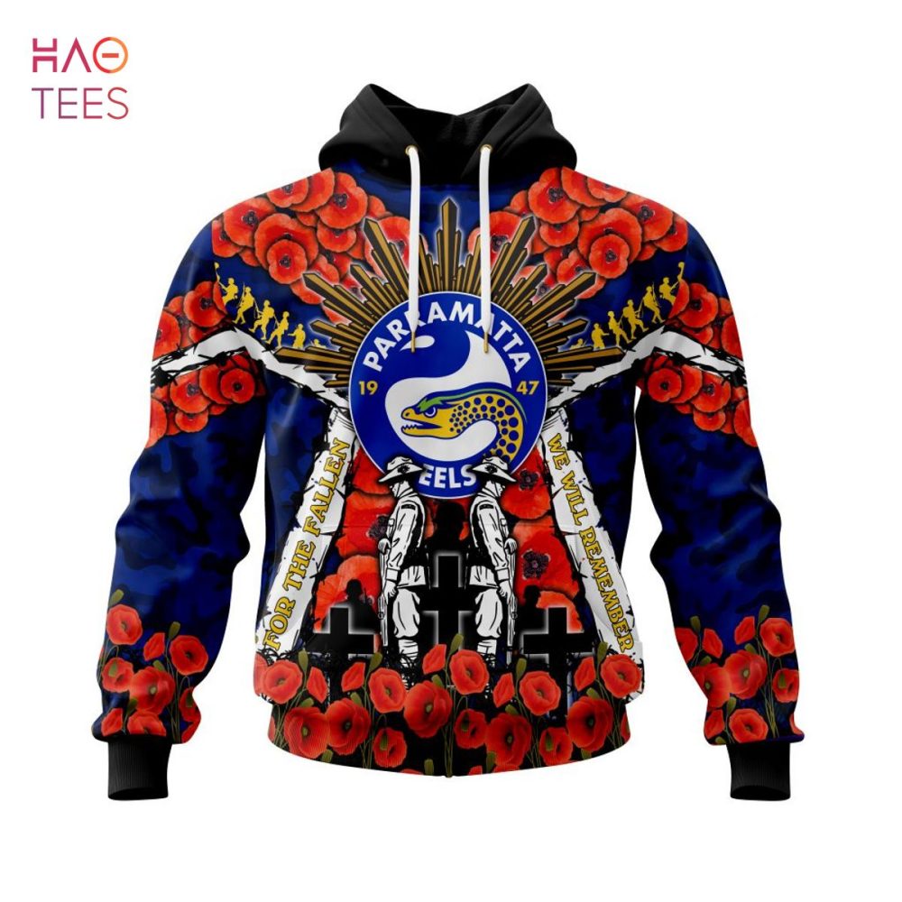 Nrl Parramatta Eels, Specialized 2022 Anzac Jersey Concepts 3D Hoodie Limited Edition