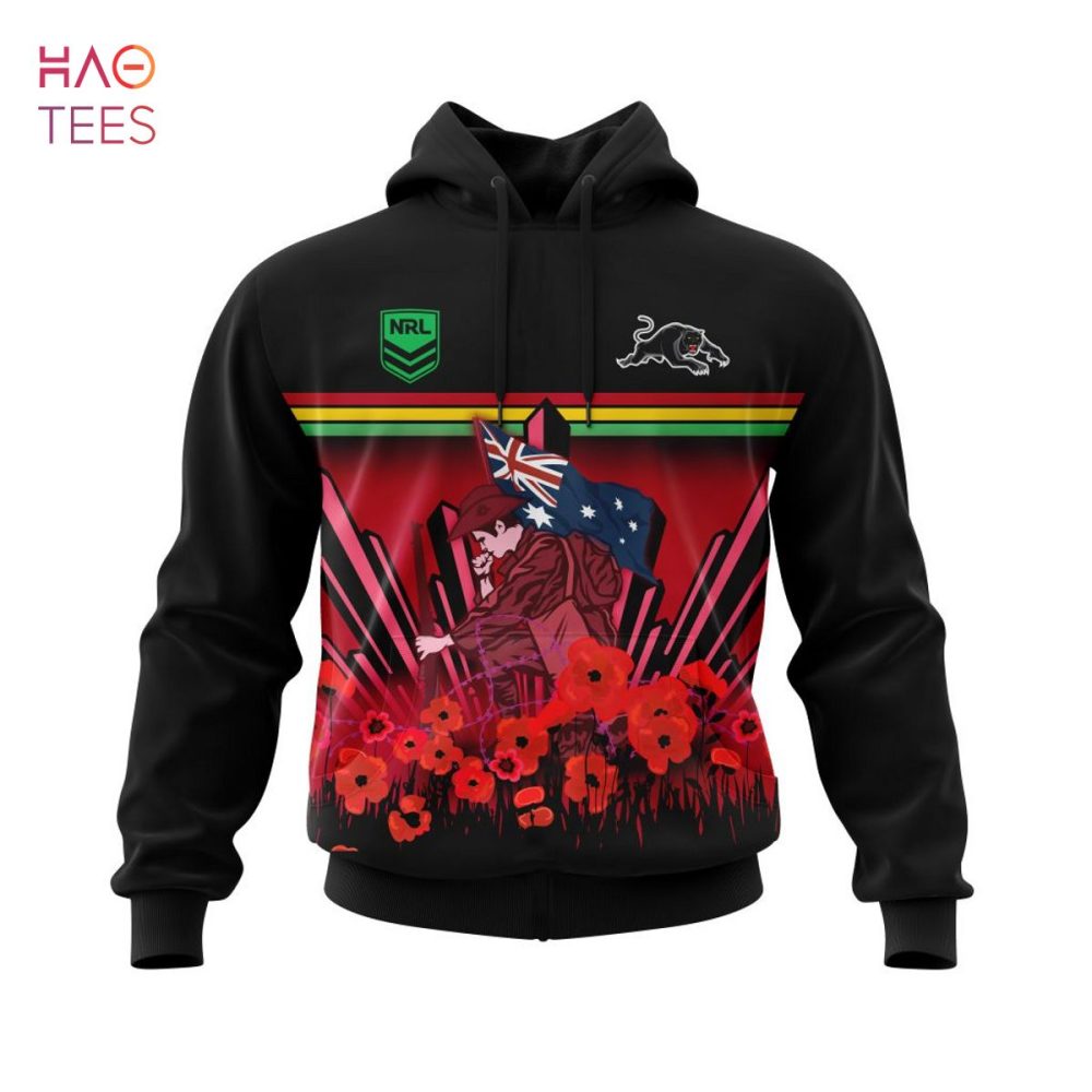 Nrl Penrith Panthers, Specialized 2022 Anzac Jersey Concepts 3D Hoodie