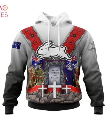 Nrl South Sydney Rabbitohs, Specialized Anzac Jersey Concepts 3D Hoodie