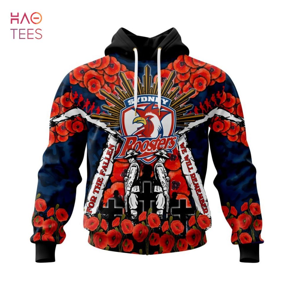 Nrl Sydney Roosters, Specialized 2022 Anzac Jersey Concepts 3D Hoodie Limited Edition