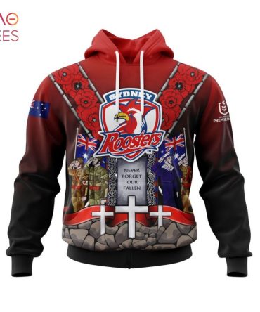 Nrl Sydney Roosters, Specialized Anzac Jersey Concepts 3D Hoodie