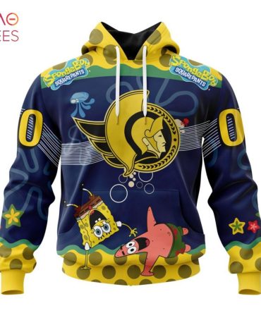 Ottawa Senators Specialized Jersey With Spongebob 3D Hoodie