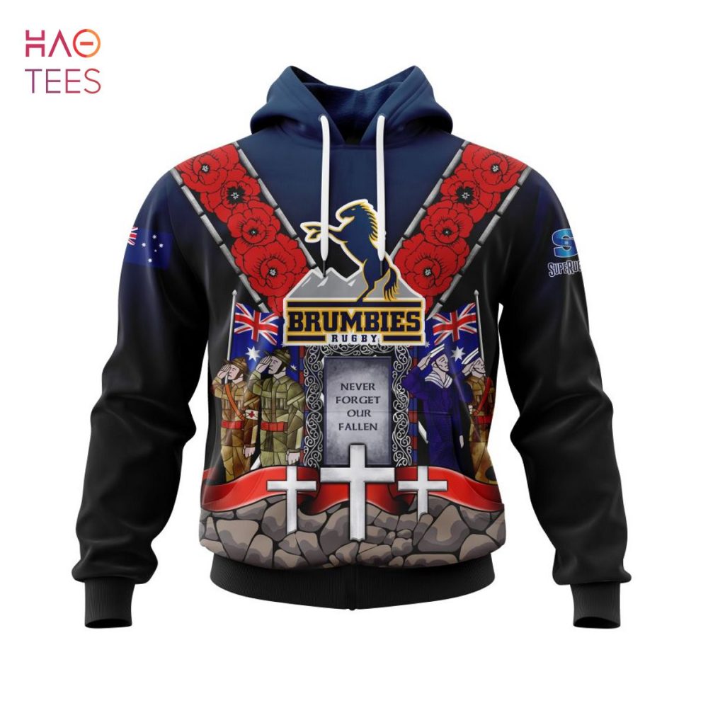 Super Rugby Act Brumbies, Specialized Anzac Jersey Concepts 3D Hoodie