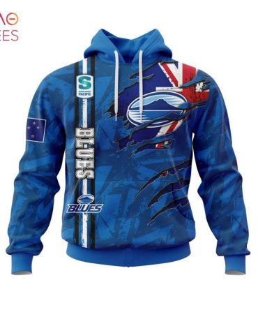 Super Rugby Auckland Blues, Specialized Jersey Concepts With National Flag 3D Hoodie