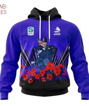 Super Rugby Fijian Drua, Specialized 2022 Anzac Jersey Concepts 3D Hoodie