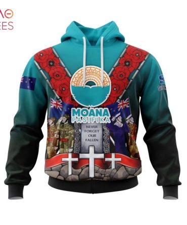 Super Rugby Moana Pasifika, Specialized Anzac Jersey Concepts 3D Hoodie