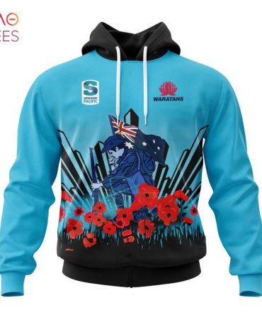 Super Rugby New South Wales Waratahs, Specialized 2022 Anzac Jersey Concepts 3D Hoodie