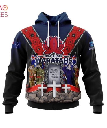 Super Rugby New South Wales Waratahs, Specialized Anzac Jersey Concepts 3D Hoodie Version 2