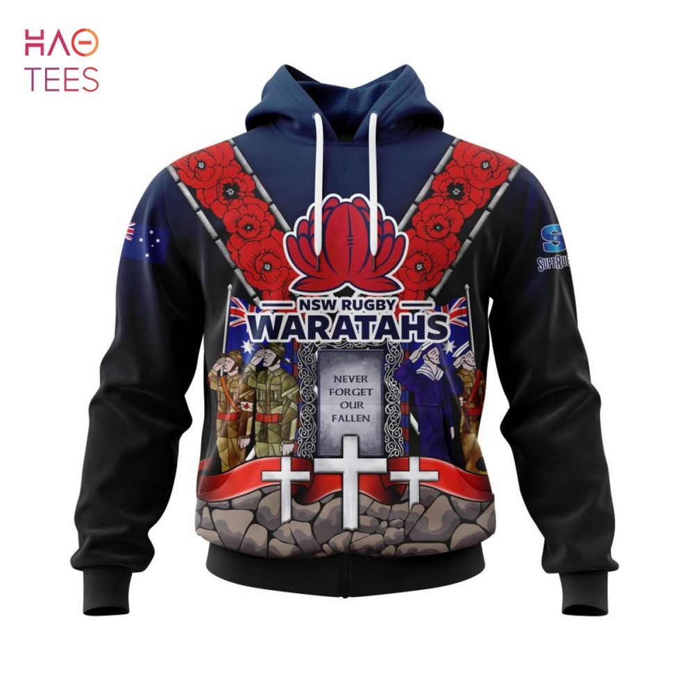 Super Rugby New South Wales Waratahs, Specialized Anzac Jersey Concepts 3D Hoodie Version 2