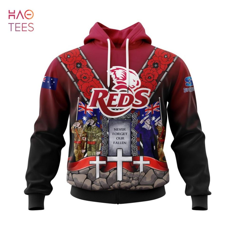 Super Rugby Queensland Reds, Specialized Anzac Jersey Concepts 3D Hoodie