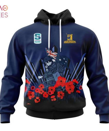 Super Rugby Speight’S Highlanders, Specialized 2022 Anzac Jersey Concepts 3D Hoodie