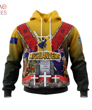 Super Rugby Speight’S Highlanders, Specialized Anzac Jersey Concepts 3D Hoodie
