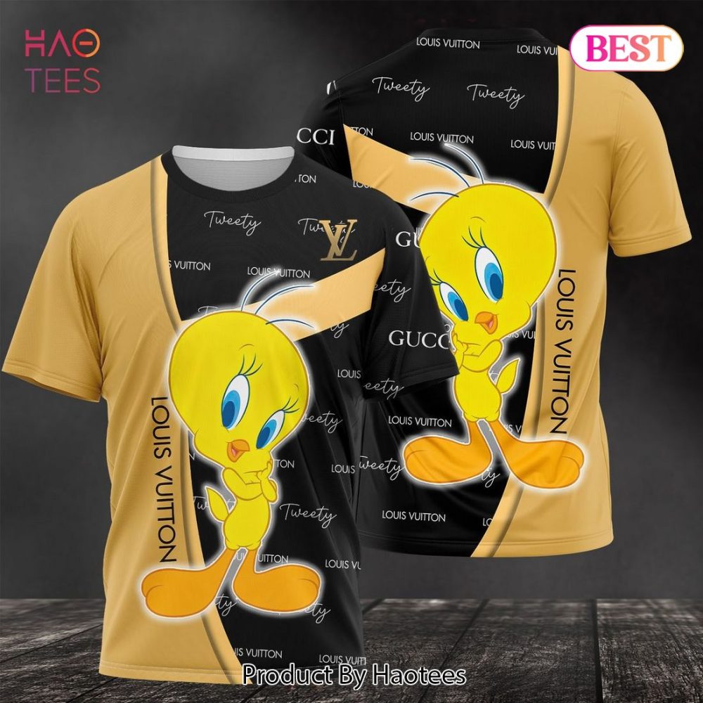 Tweety Cartoon Louis Vuitton 3D T-Shirt Brand