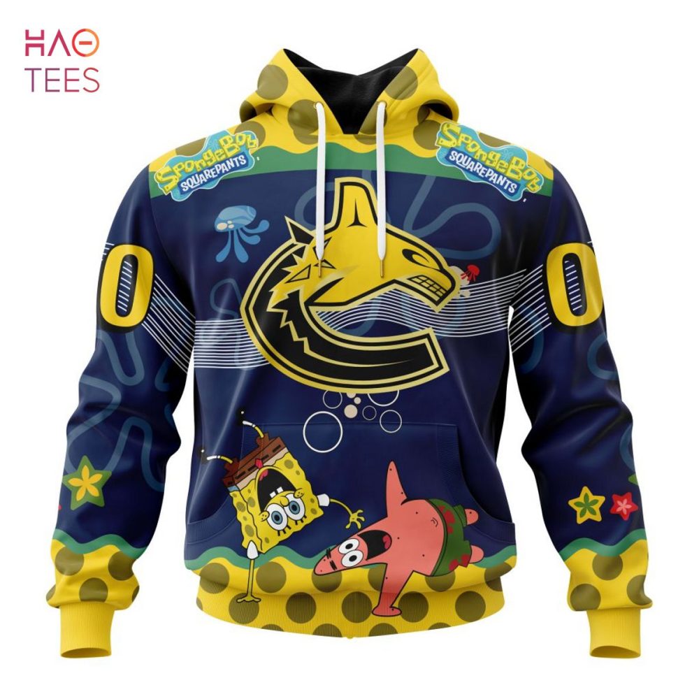 Vancouver Canucks Specialized Jersey With Spongebob 3D Hoodie