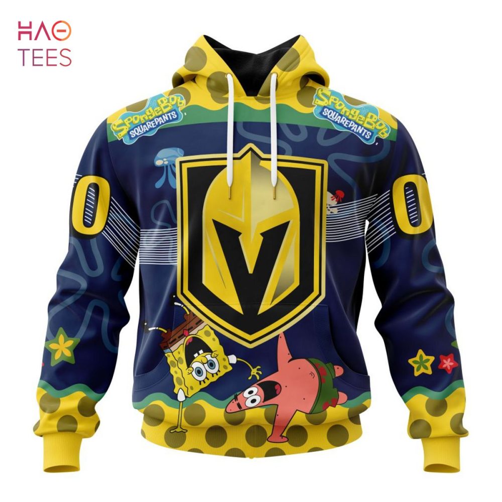 Vegas Golden Knights, Specialized Jersey With Spongebob 3D Hoodie