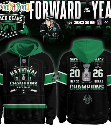 Binghamton Black Bears 2026 Fphl Champions Three-Peat Limited Edition Hoodie