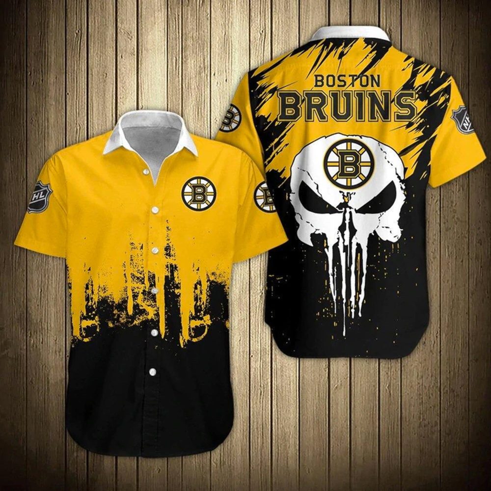 Boston Bruins Hawaii Shirt Skull Nhl