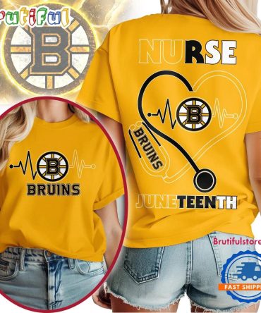 Boston Bruins Nhl Nurse Appreciation Juneteenth Unisex 3D Shirt
