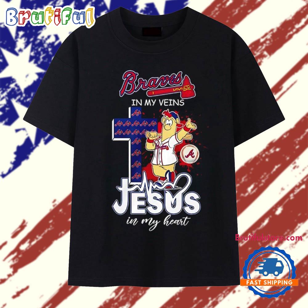 Braves In My Veins Jesus In My Heart Mascot T Shirt