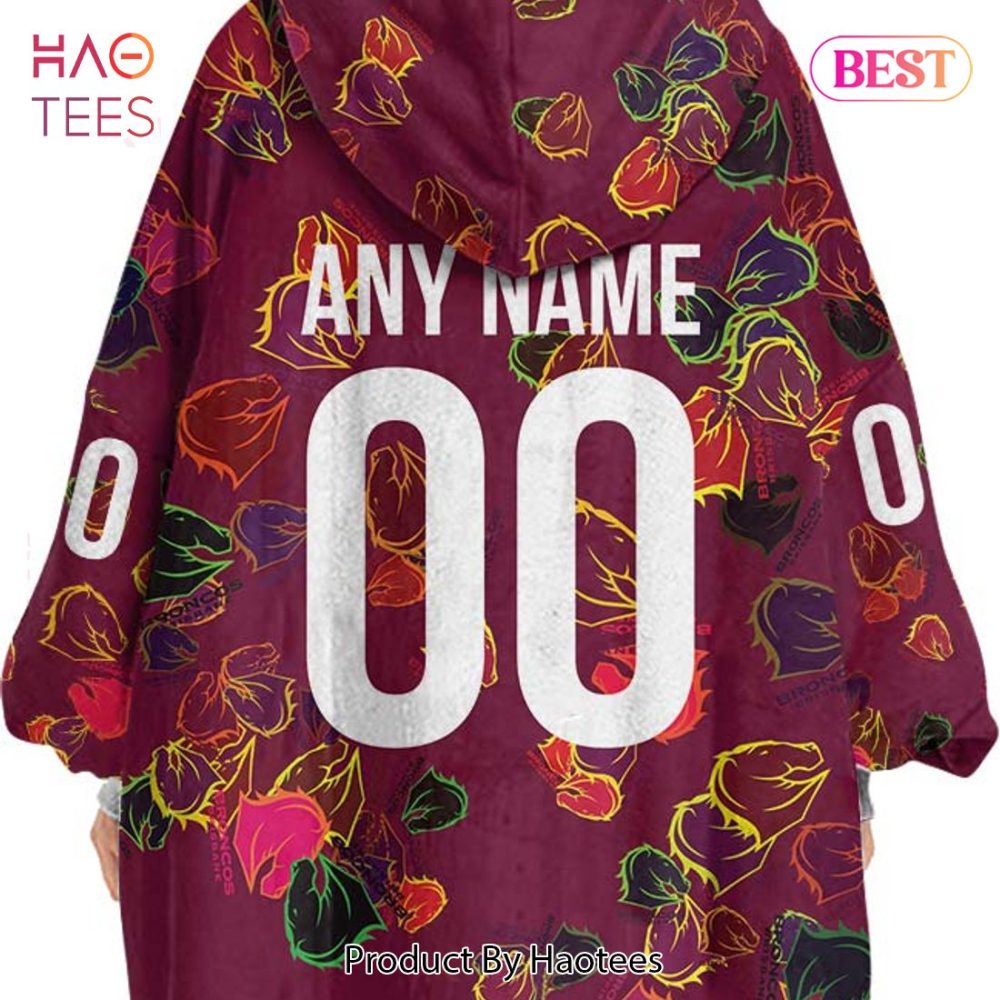 Brisbane Broncos Special Logo Design _Oodie, Flanket, Blanket Hoodie, Snuggie - Image 3