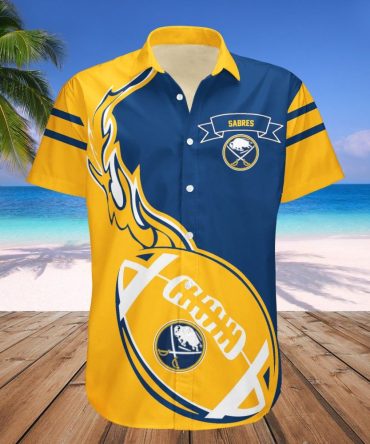Buffalo Sabres Hawaii Shirt Flame Ball Nhl