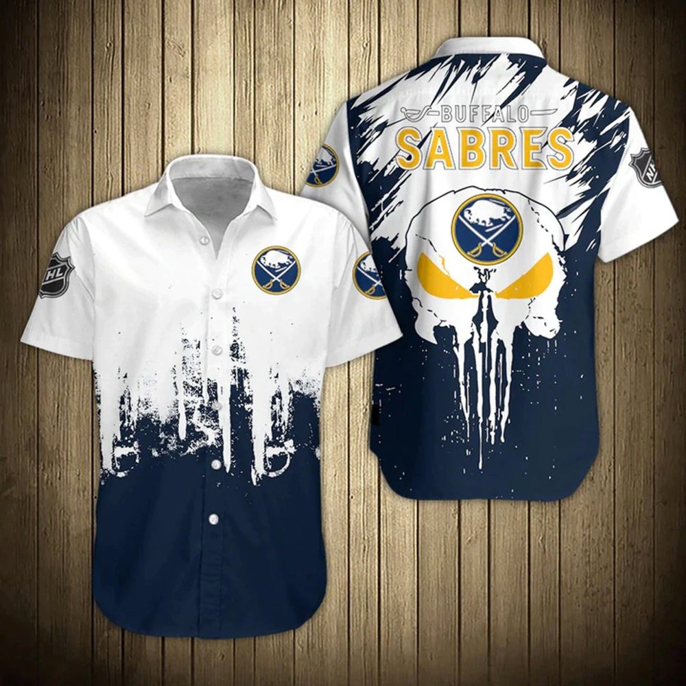 Buffalo Sabres Hawaii Shirt Skull Nhl