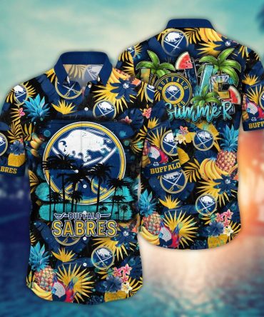 Buffalo Sabres Nhl Hawaiian Shirt Coconut Watertime Aloha Shirt