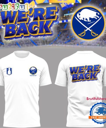 Buffalo Sabres We’Re Back Playoff 2026 White T Shirt
