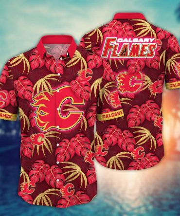 Calgary Flames Nhl Hawaiian Shirt Vacation Aloha Shirt