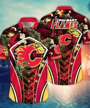 Calgary Flames Nhl Hawaiian Shirt Vacation Spots Finals Match Shirts