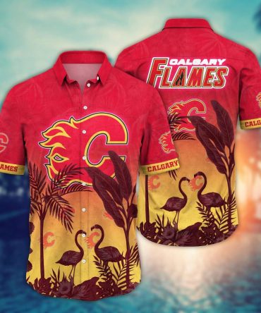 Calgary Flames Nhl Hawaiian Shirt Warm Breezestime Aloha Shirt