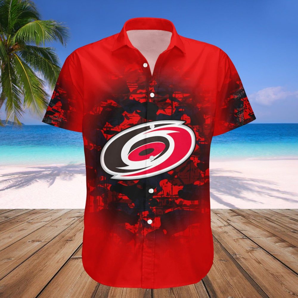 Carolina Hurricanes Hawaii Shirt Camouflage Vintage Nhl