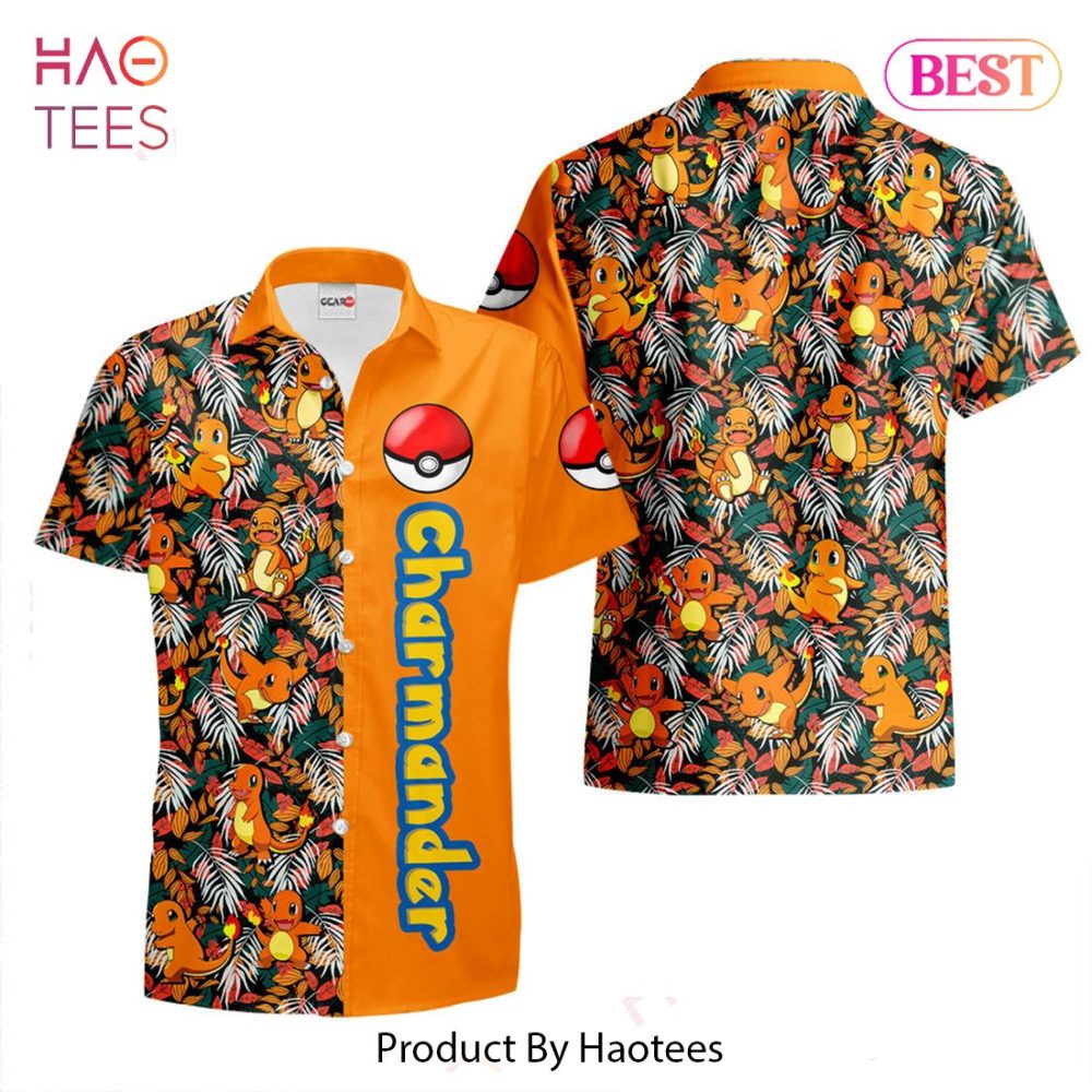 Charmander Hawaiian Shirts Custom Anime Merch Clothes For Men Women Hot Trend 2023