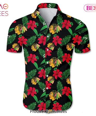 Chicago Blackhawks Hawaiian Shirt Tropical Flower Summer