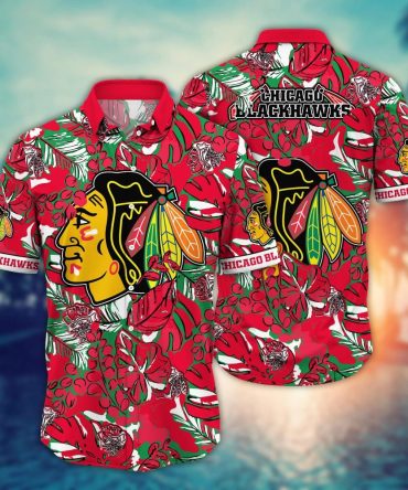 Chicago Blackhawks Nhl Hawaiian Shirt Surfing Aloha Shirt