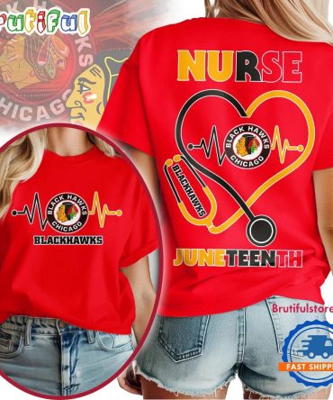 Chicago Blackhawks Nhl Nurse Appreciation Juneteenth Unisex 3D Shirt