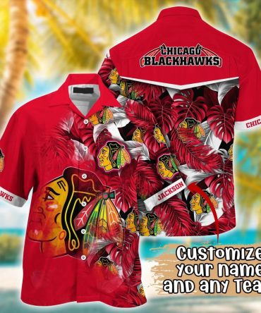 Chicago Blackhawks Nhl Summer Hawaii Shirt And Tshirt Custom Aloha Shirt