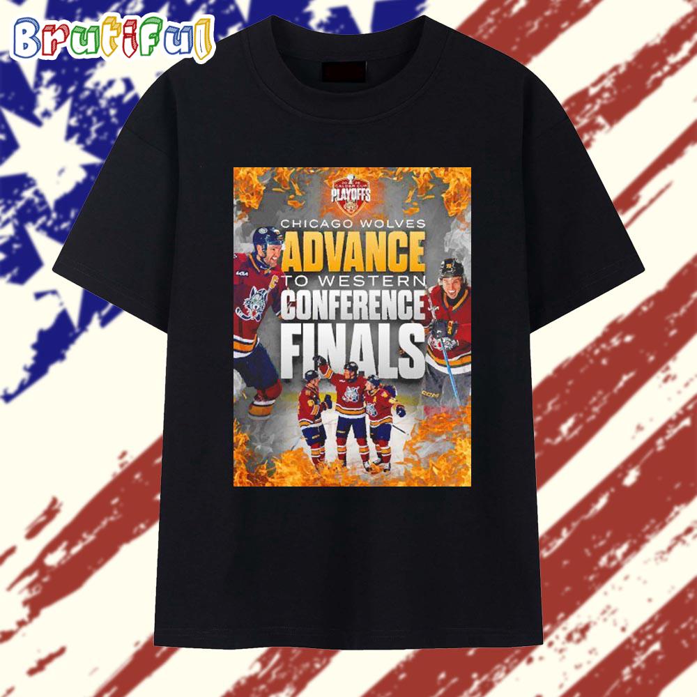 Chicago Wolves Advance To Western Conference Finals 2026 Calder Cup Playoffs T Shirt