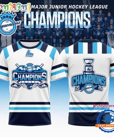 Chicoutimi Sagueneens 2026 Qmjhl Champions New Design T Shirt