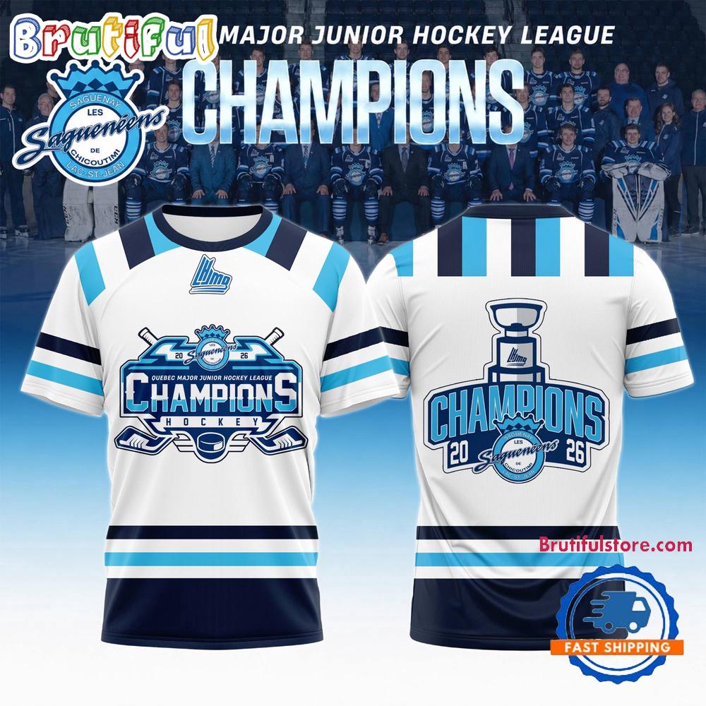 Chicoutimi Sagueneens 2026 Qmjhl Champions T Shirt