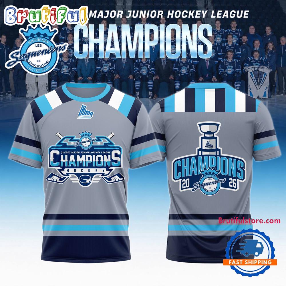 Chicoutimi Sagueneens 2026 Qmjhl Champions Special New T Shirt