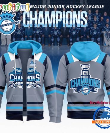 Chicoutimi Sagueneens 2026 Qmjhl Champions Special New Zip Hoodie